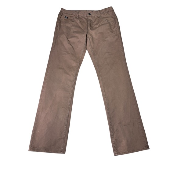 RVCA Mens Leo Romero Signature Brown Chino Pants Size 32 - Picture 1 of 15